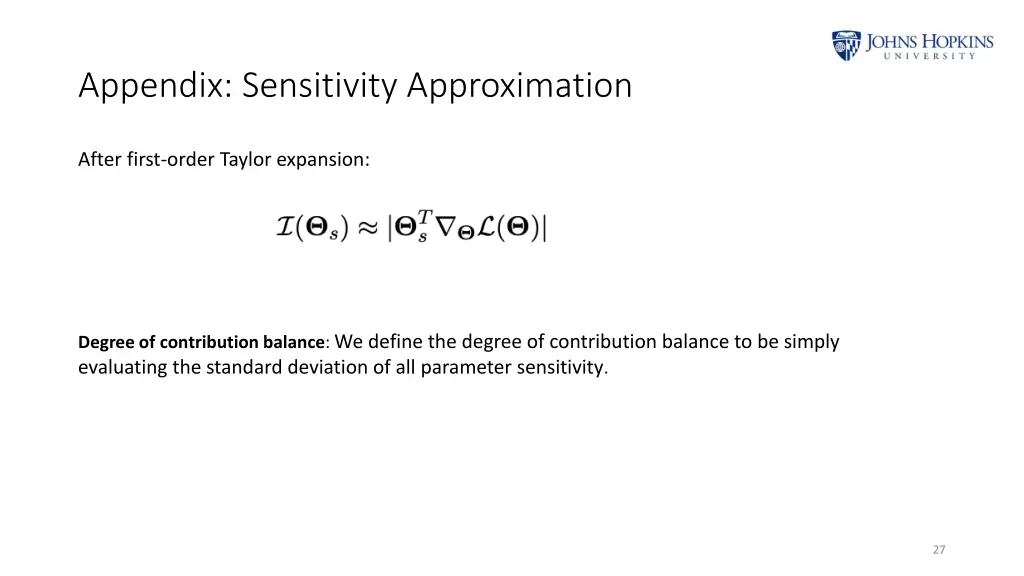 appendix sensitivity approximation