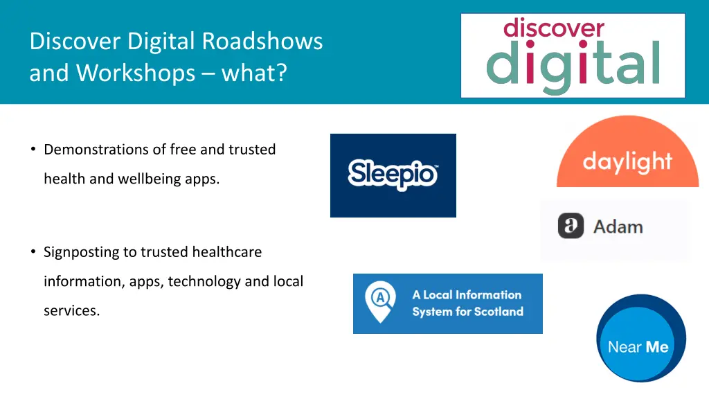 discover digital roadshows and workshops what 1