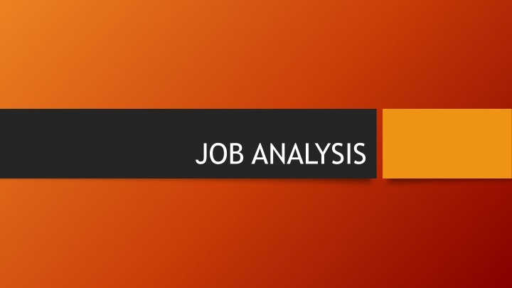 job analysis