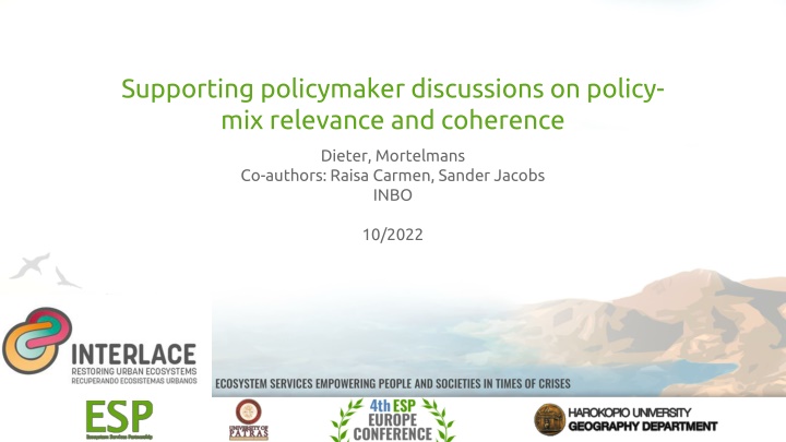 supporting policymaker discussions on policy