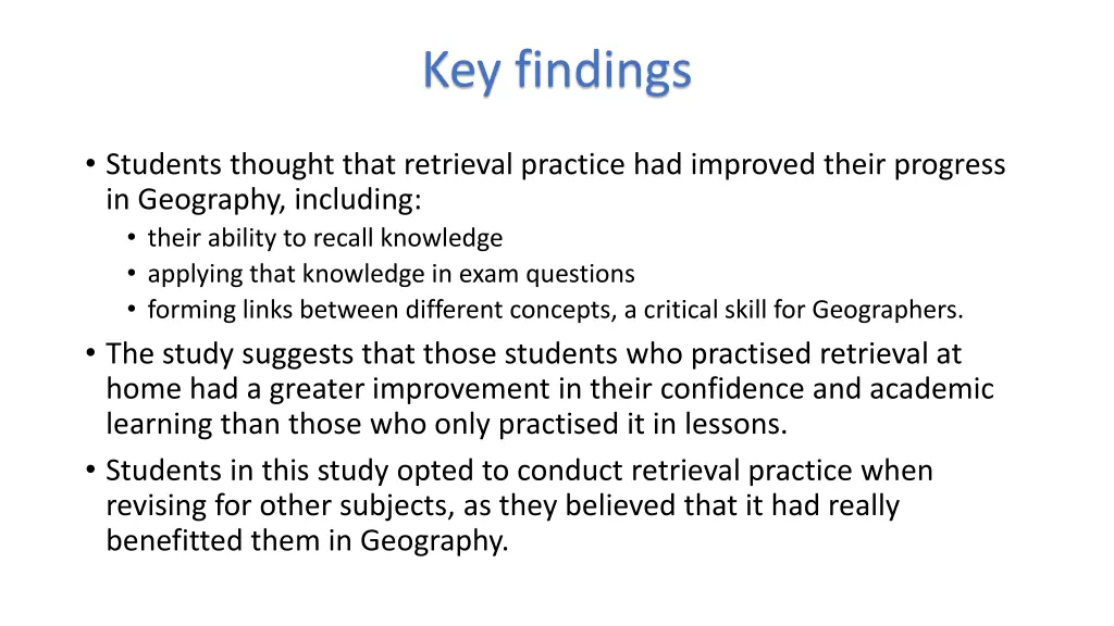 key findings 1