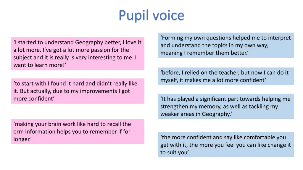 pupil voice