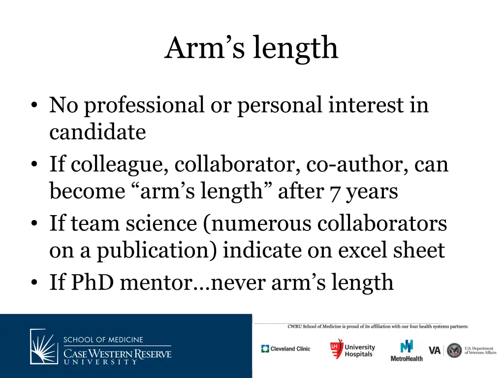 arm s length