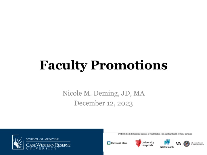 faculty promotions