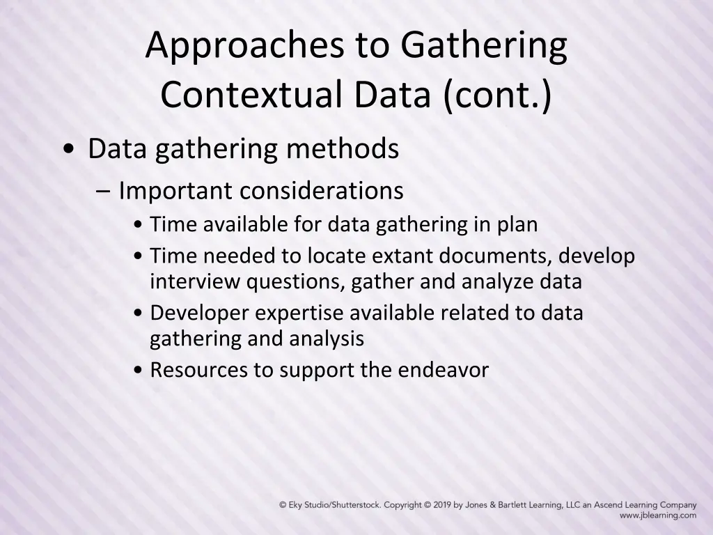 approaches to gathering contextual data cont 2