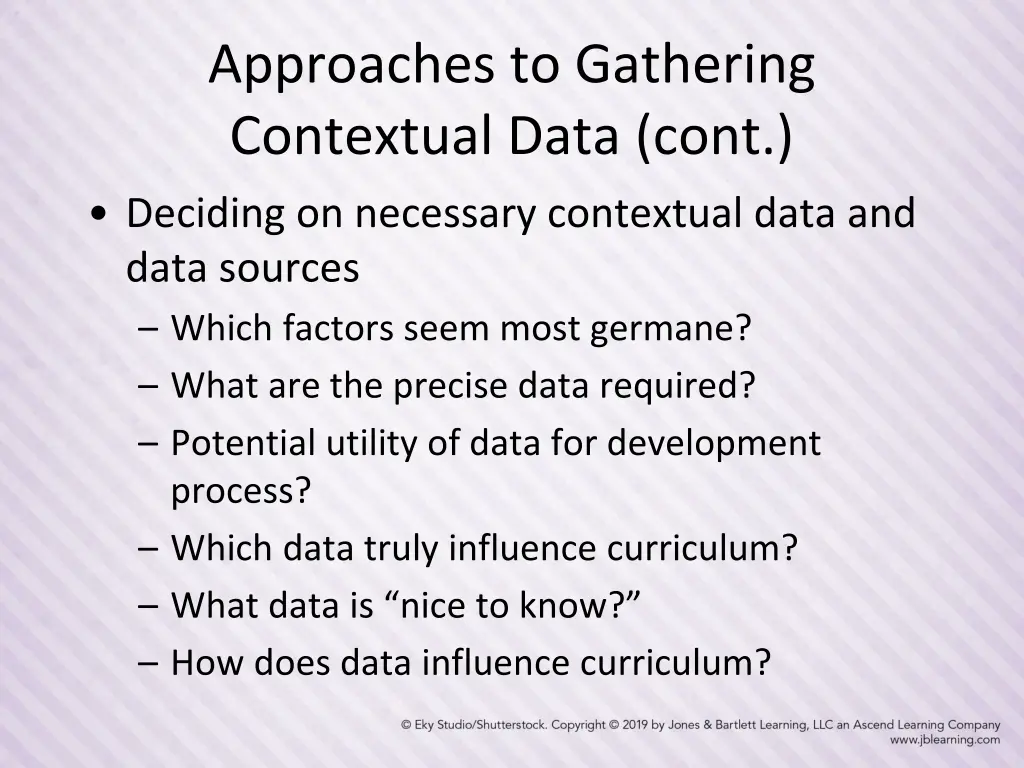 approaches to gathering contextual data cont