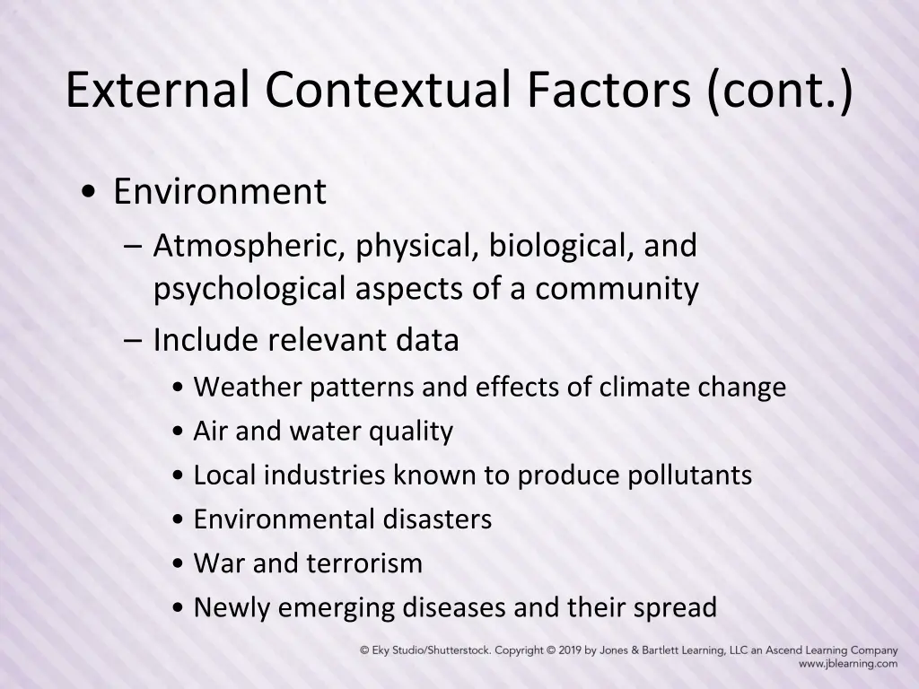 external contextual factors cont 6