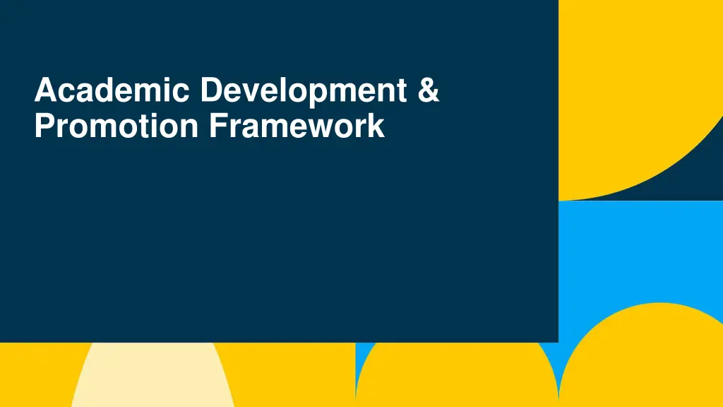 academic development promotion framework