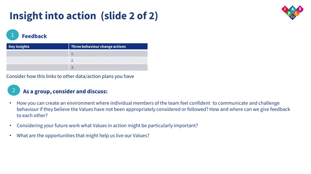 insight into action slide 2 of 2