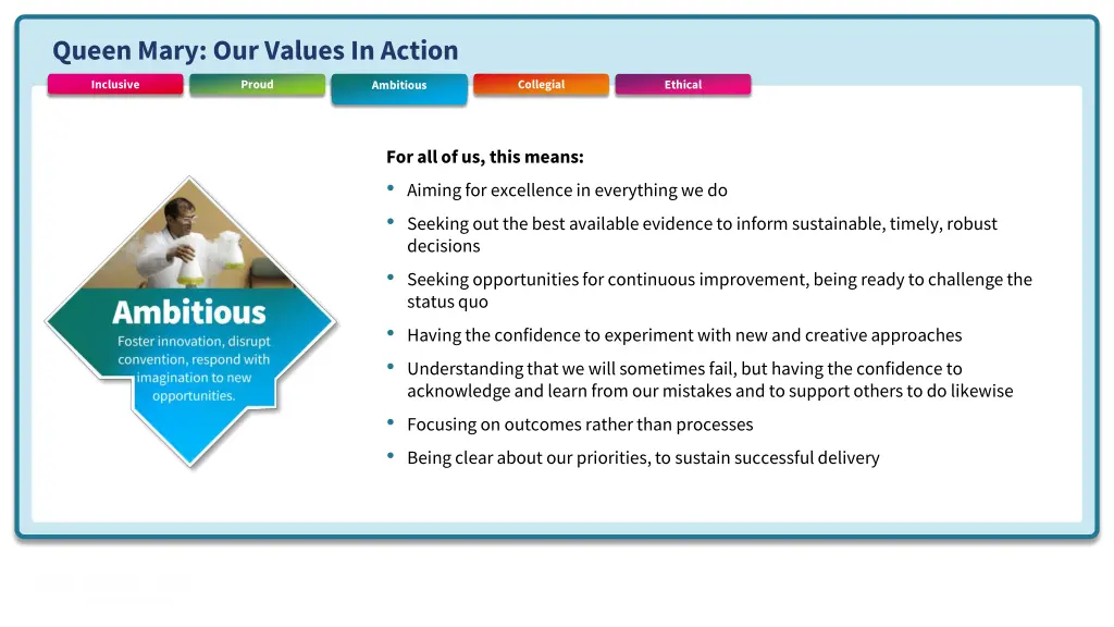 queen mary our values in action 2