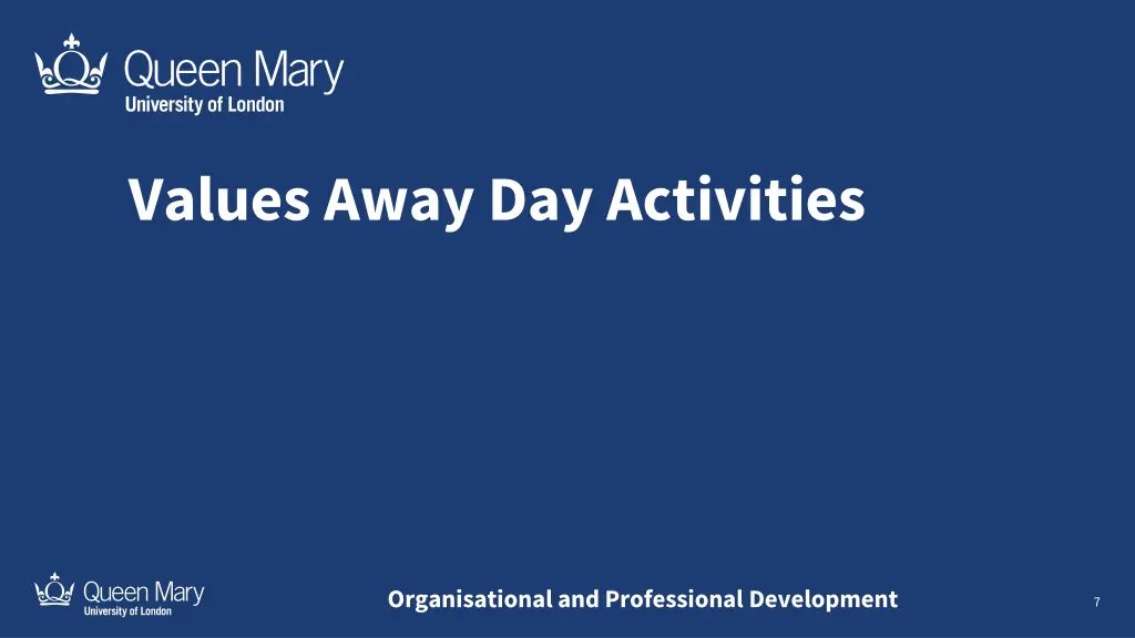 values away day activities