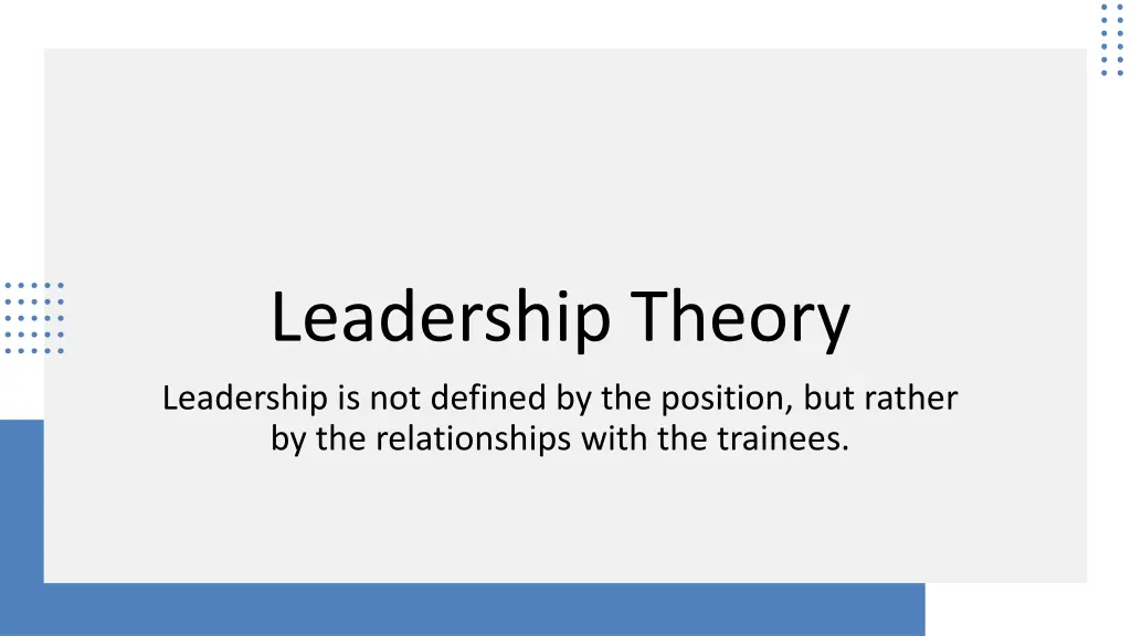 leadership theory