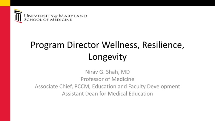 program director wellness resilience longevity