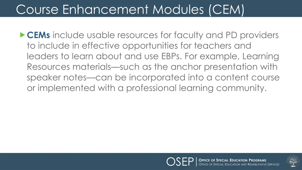 course enhancement modules cem