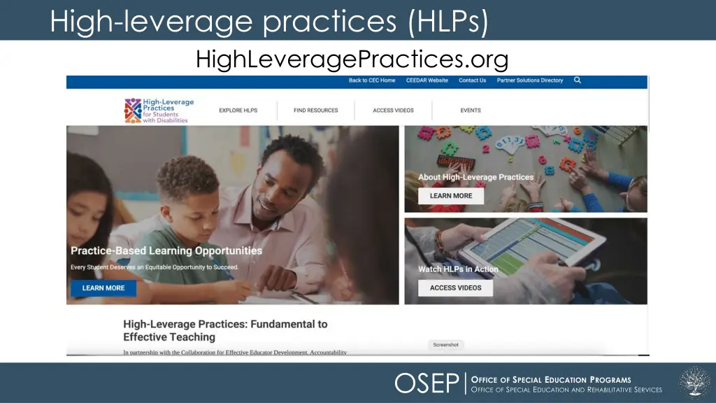 high leverage practices hlps