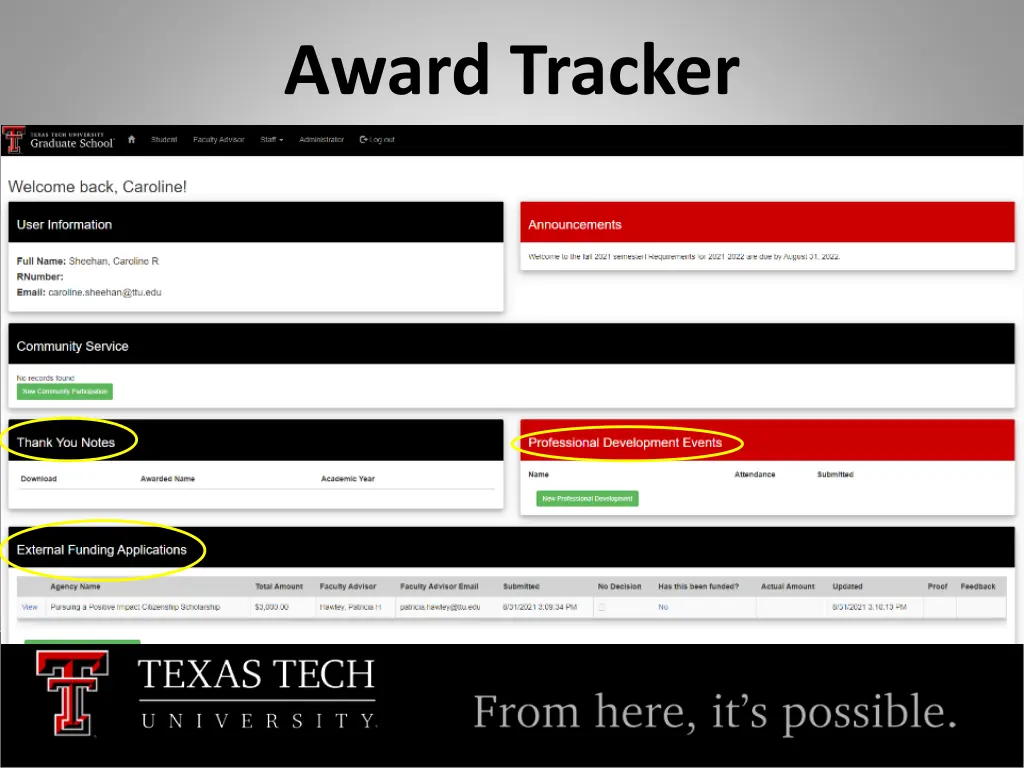 award tracker