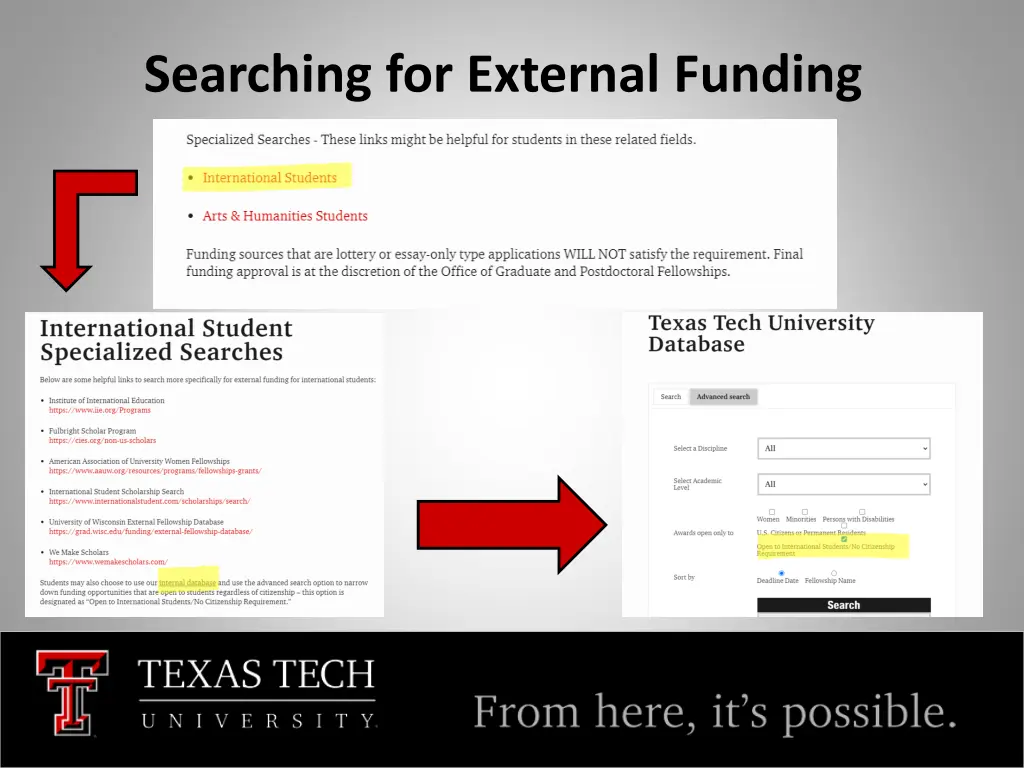 searching for external funding 2