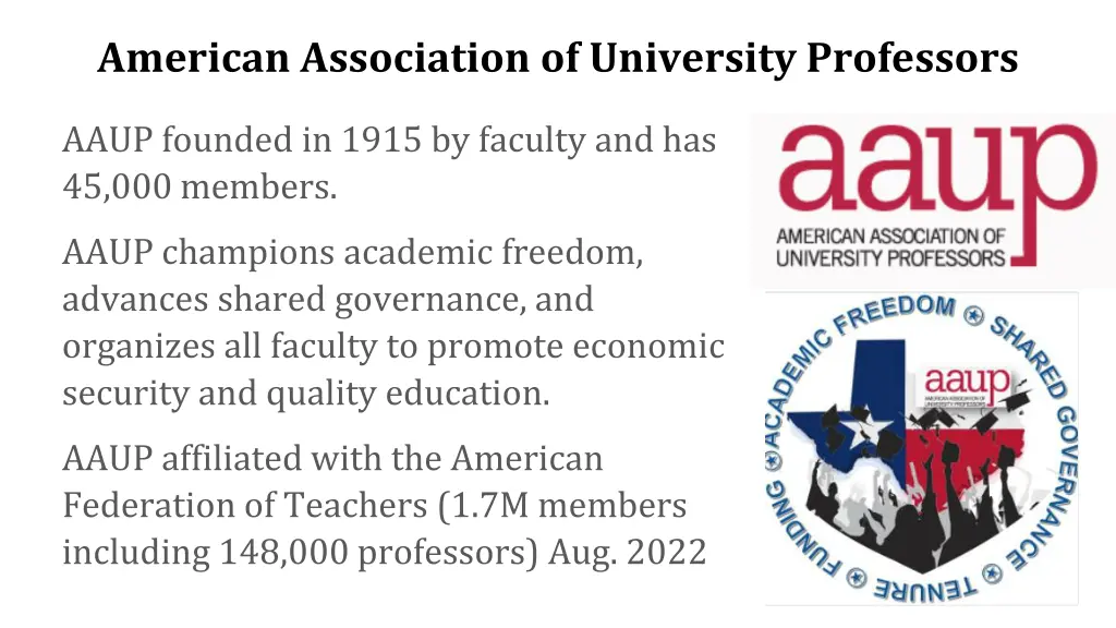 american association of university professors