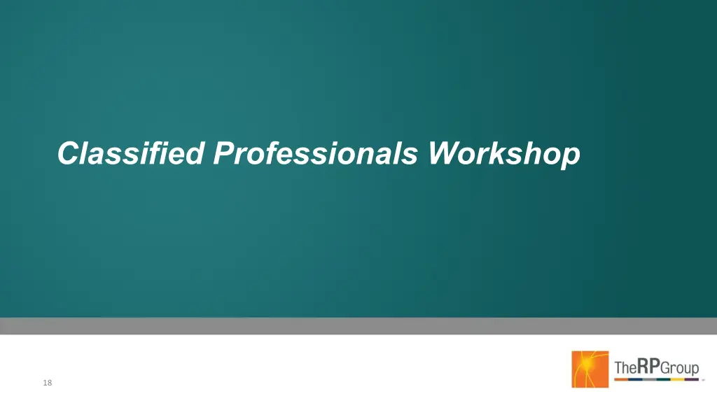 classified professionals workshop