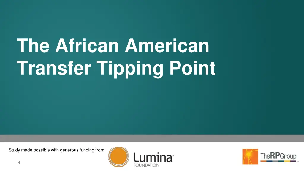 the african american transfer tipping point