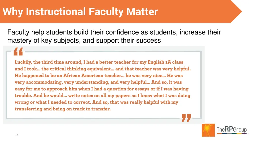 why instructional faculty matter