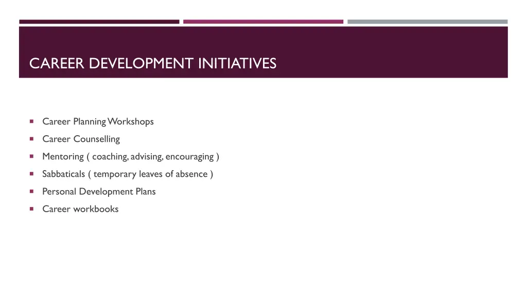 career development initiatives