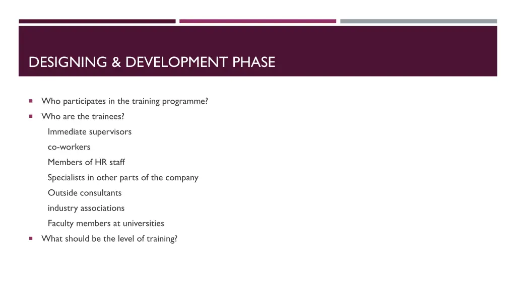 designing development phase