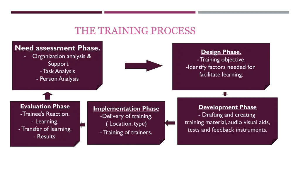 the training process