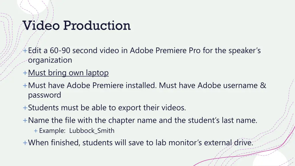 video production