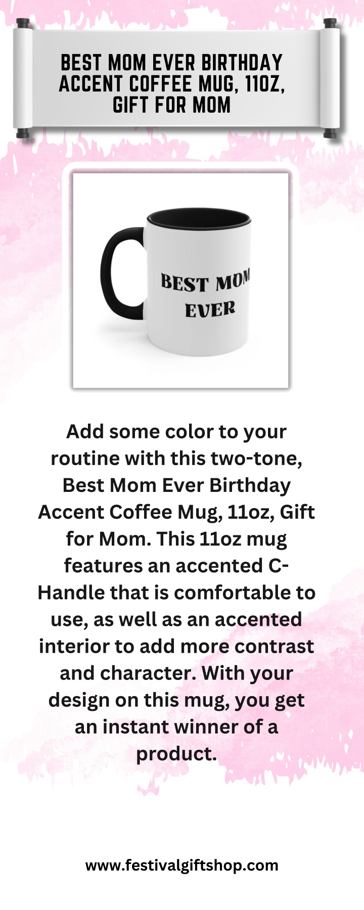 best mom ever birthday accent coffee mug 11oz