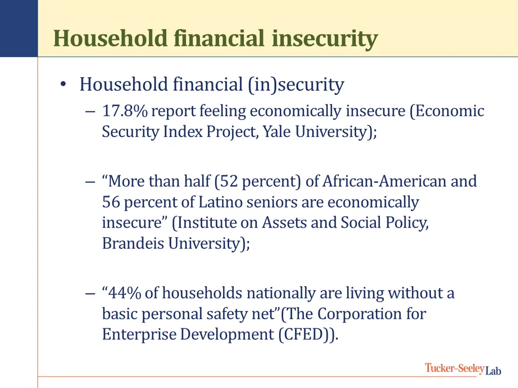 household financial insecurity