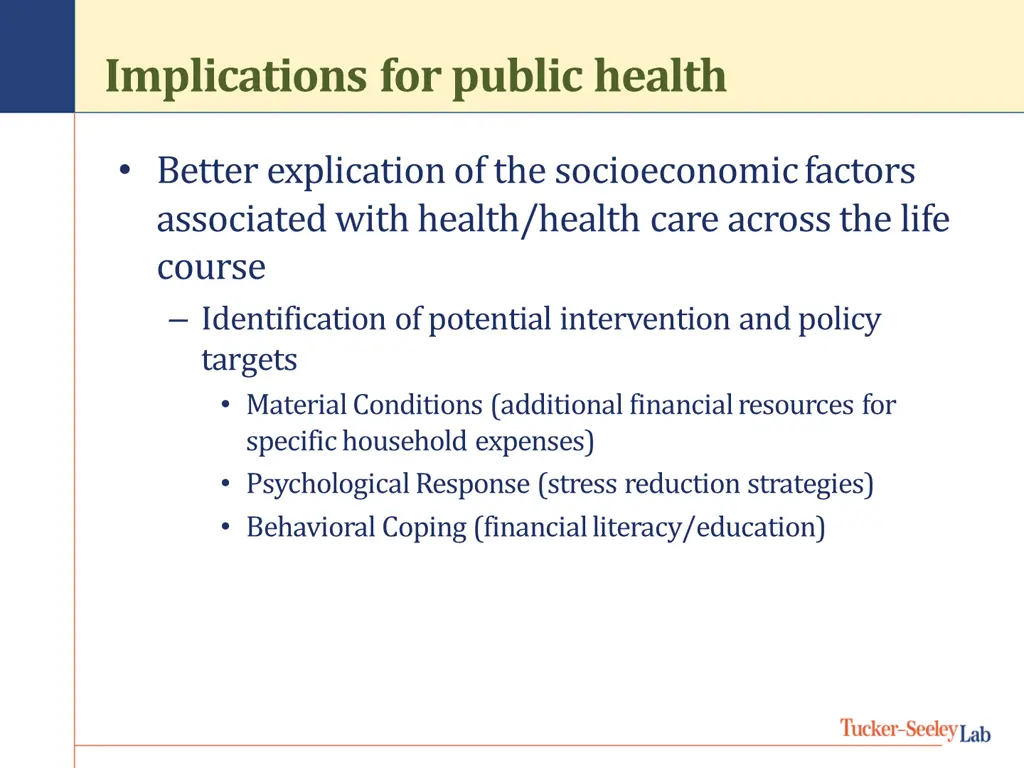 implications for public health