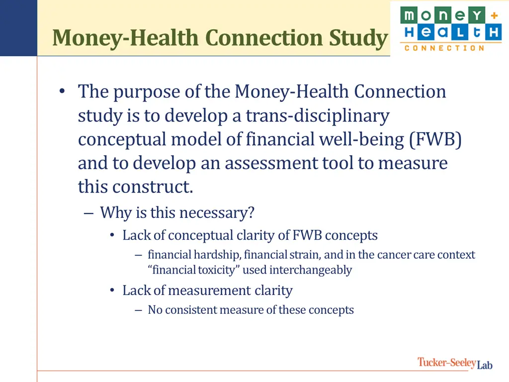 money health connection study