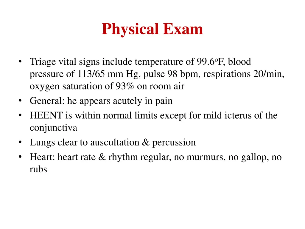 physical exam