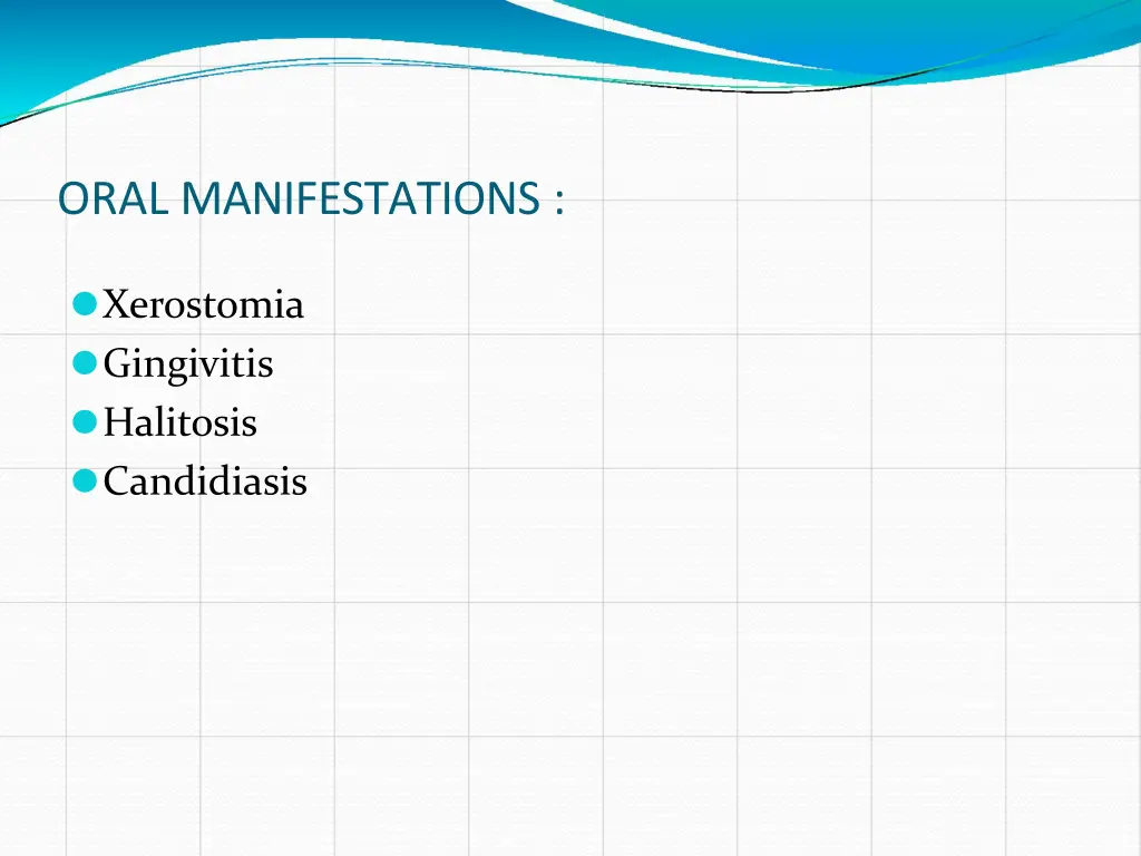 oral manifestations