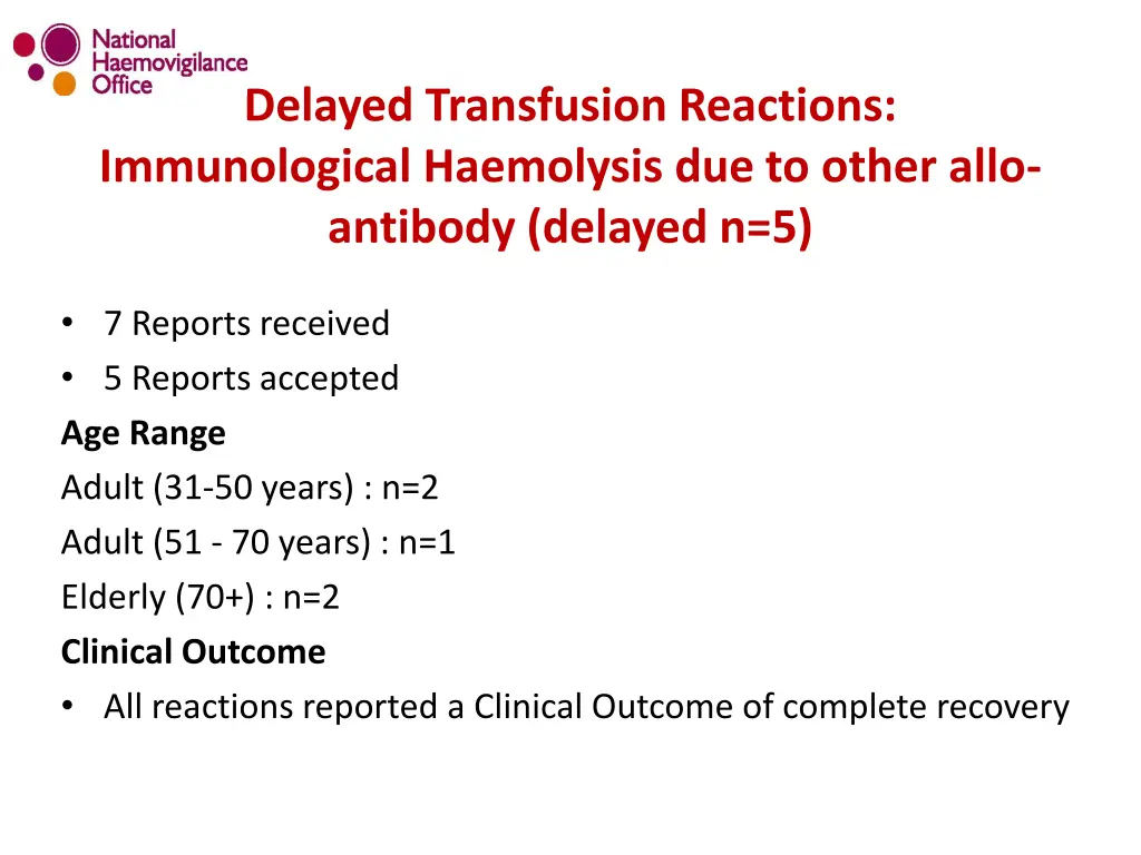 delayed transfusion reactions immunological