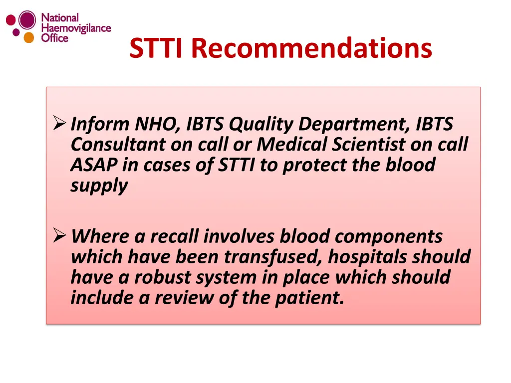 stti recommendations