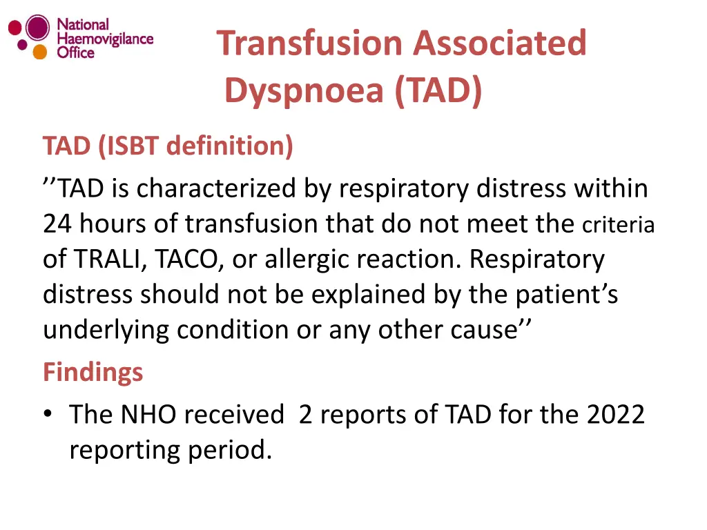 transfusion associated dyspnoea tad