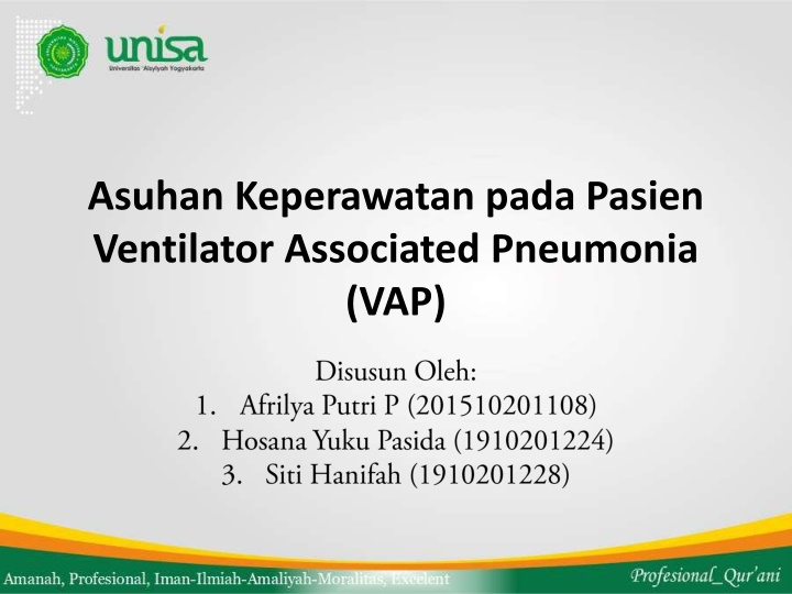 asuhan keperawatan pada pasien ventilator