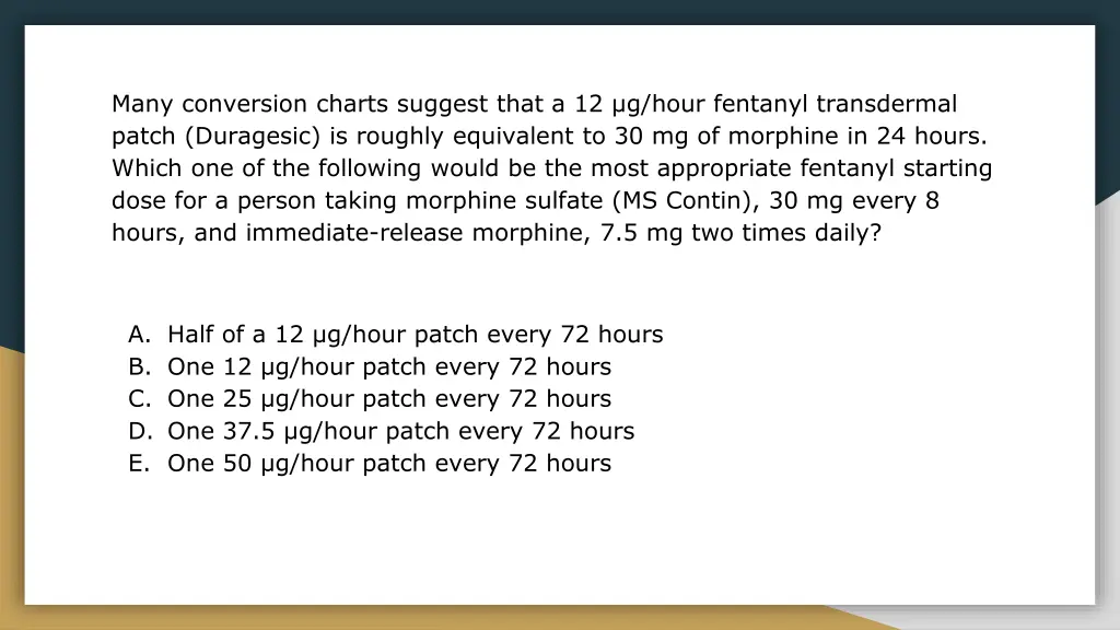 many conversion charts suggest that a 12 g hour