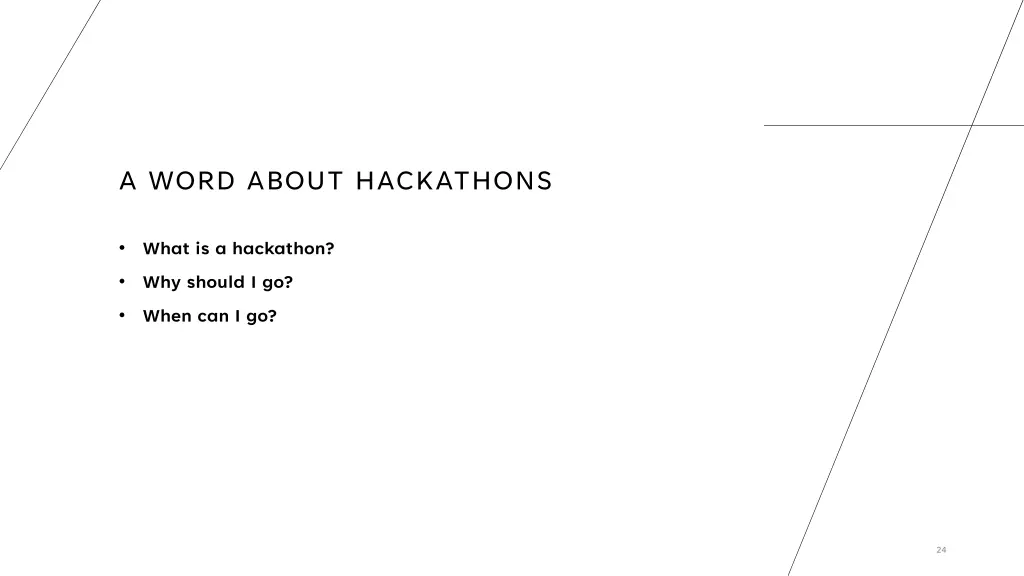 a word about hackathons