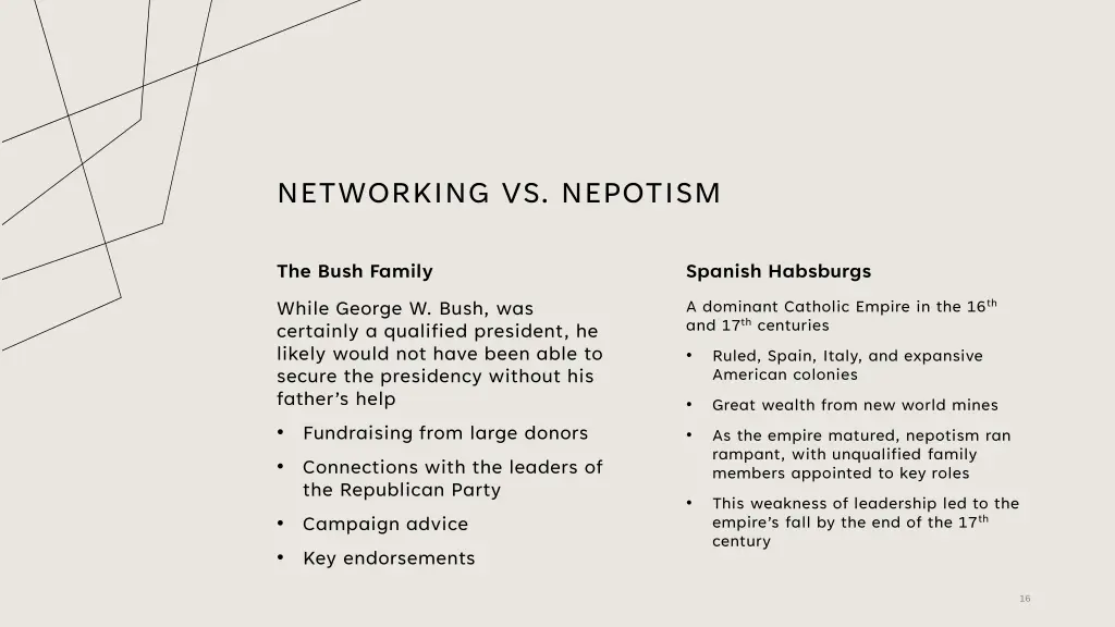 networking vs nepotism