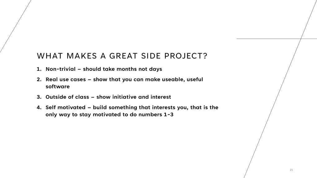 what makes a great side project