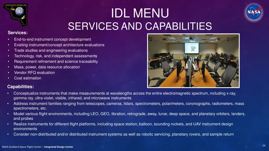 idl menu