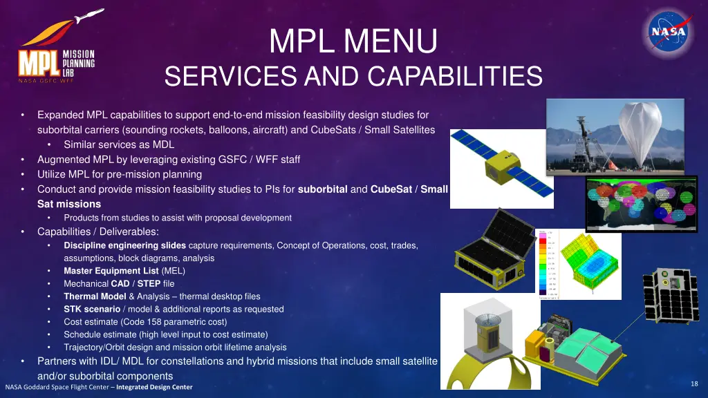 mpl menu