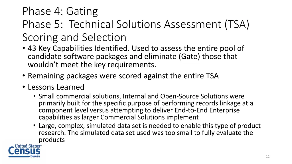 phase 4 gating phase 5 technical solutions