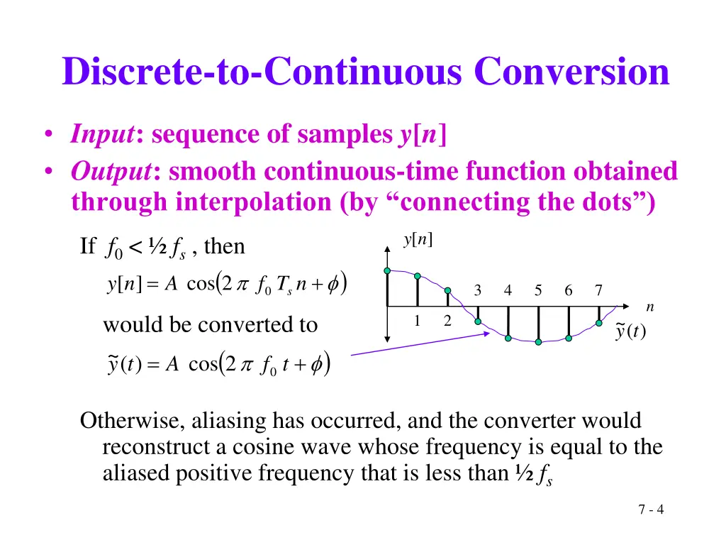 discrete to continuous conversion