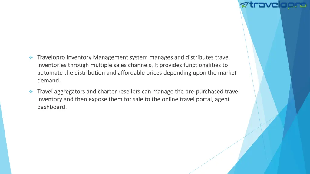travelopro inventory management system manages