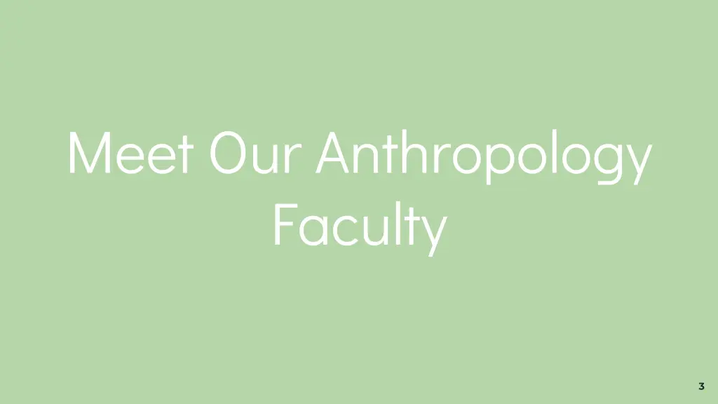 meet our anthropology faculty