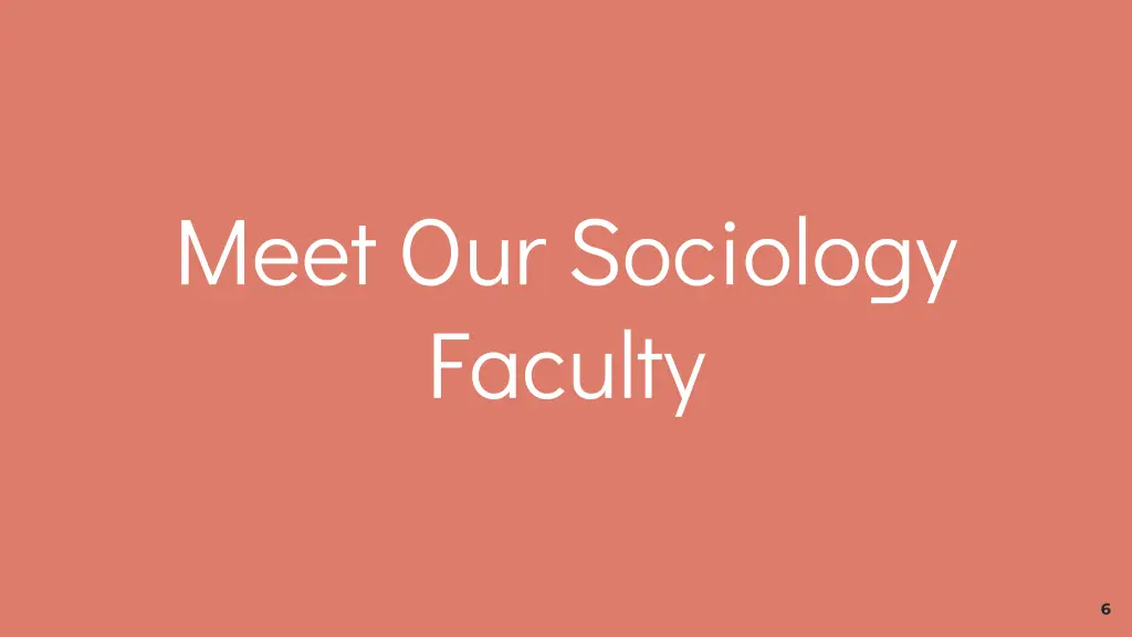 meet our sociology faculty